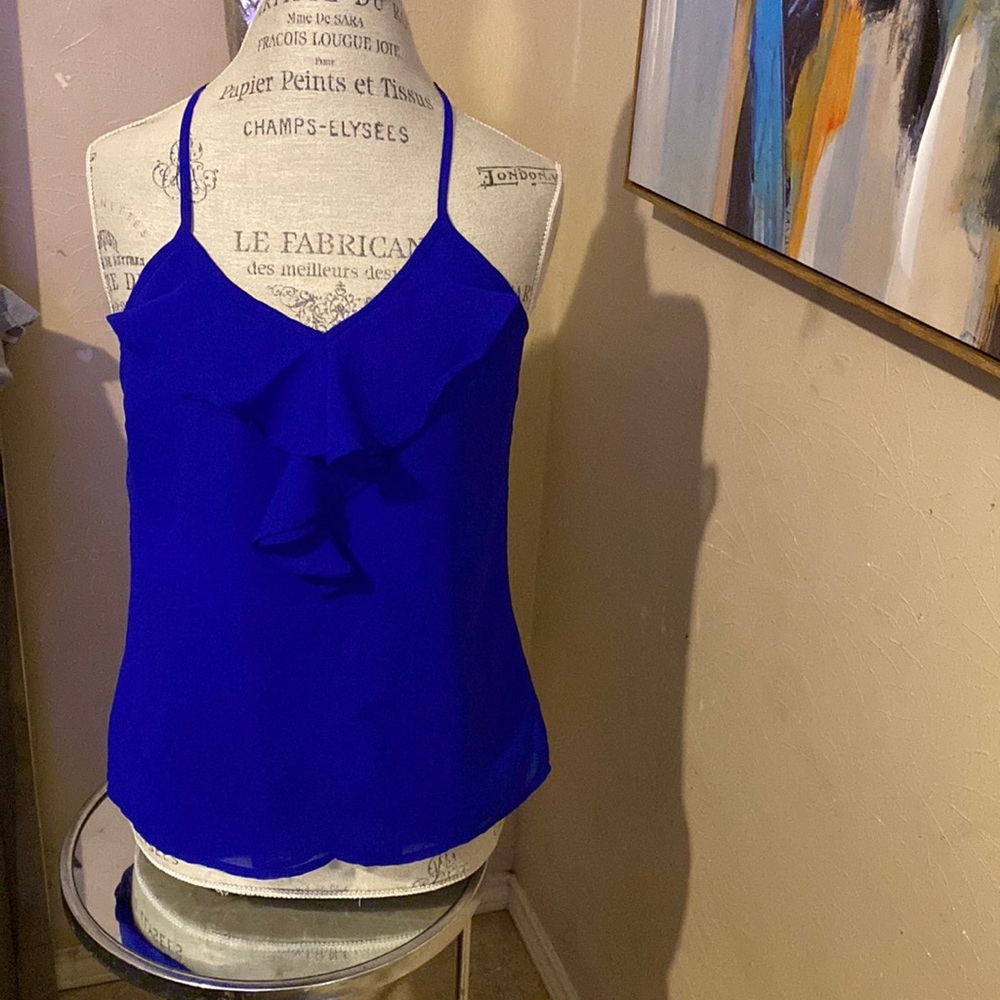 Bright blue tank